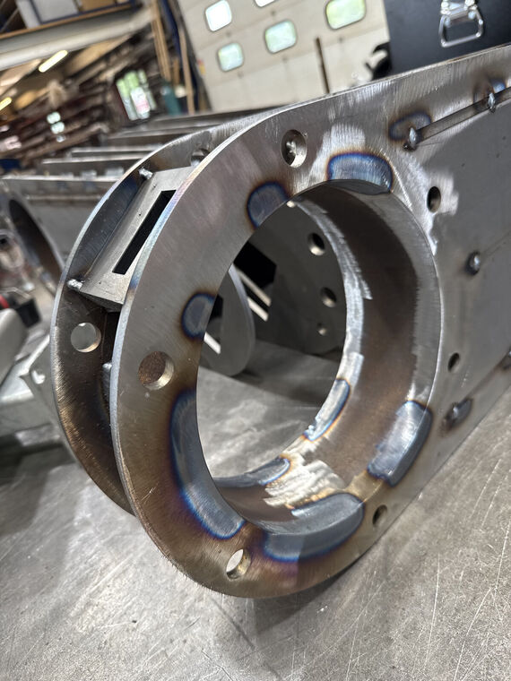 Structural steel assembly, close detail
